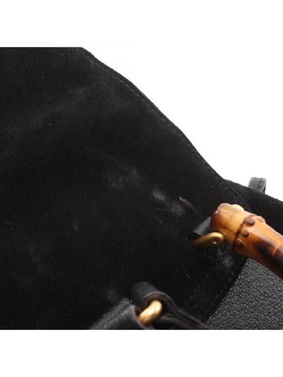 Gucci Backpack Bamboo 003 Black Suede Leather main image 7